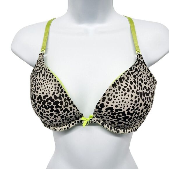 Victoria's Secret Leopard Neon Print Strappy Back Push Up Back - Picture 4 of 8